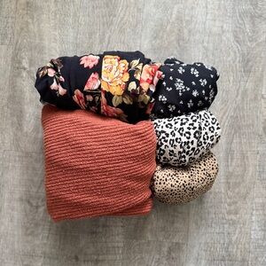 DARK FALL FLORALS & PRINTS BUNDLE 3X 4X SIZE REC MIX BRANDS 5 ITEMS